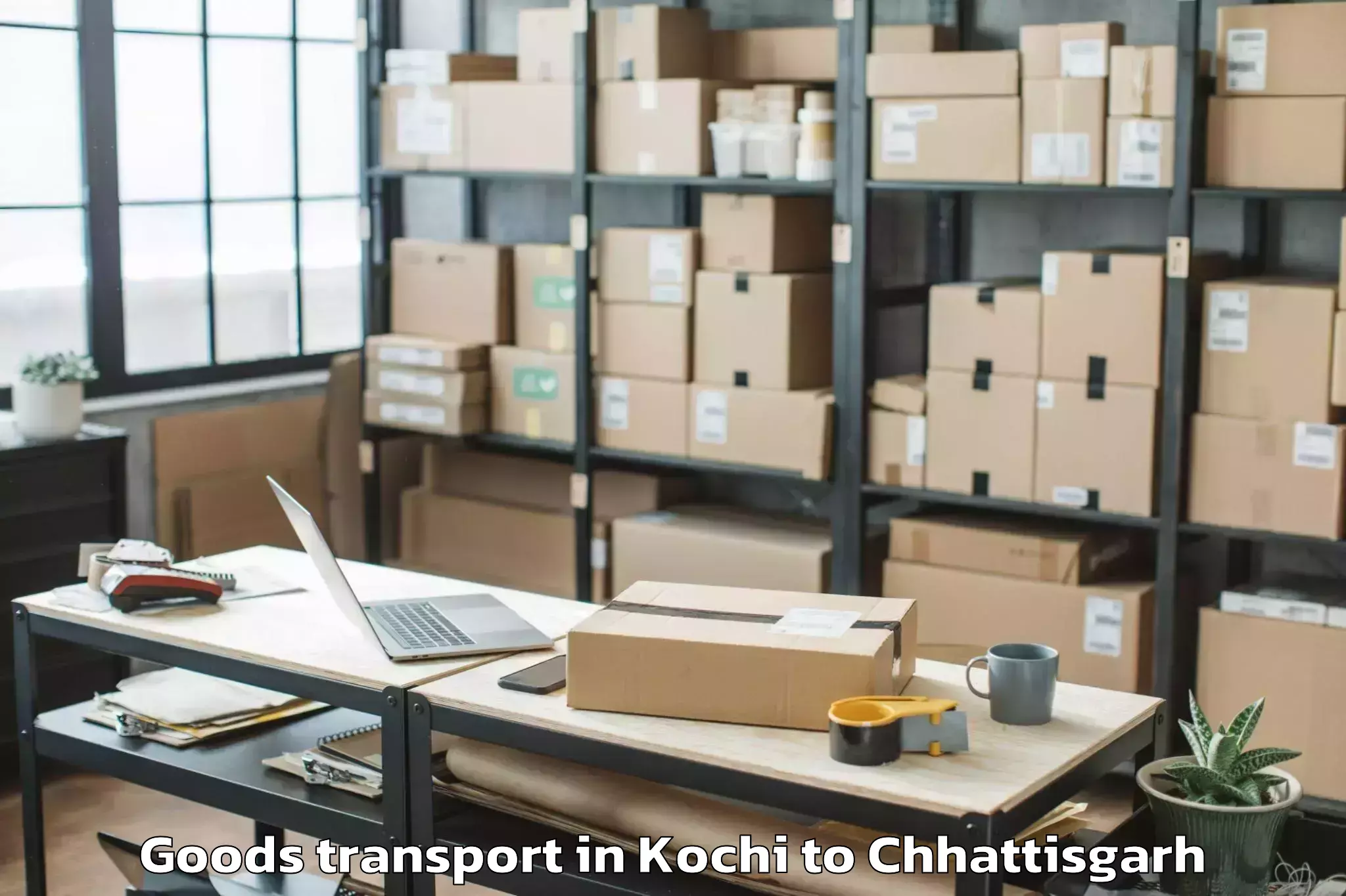 Book Your Kochi to Baloda Bazar Goods Transport Today